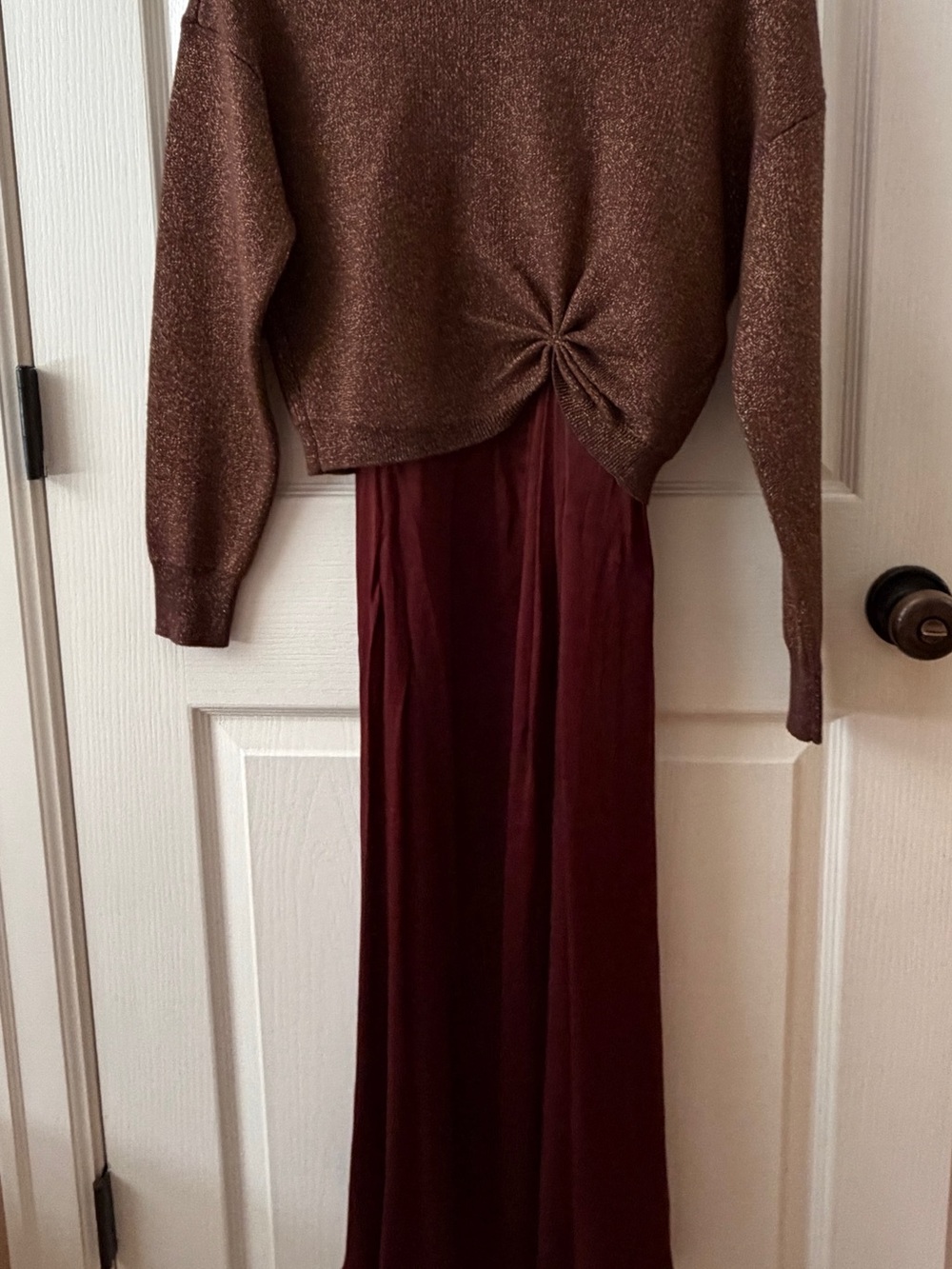 Anthropologie 2-in-one Maxi Dress with Sweater